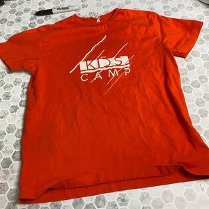 YL Kids Camp Orange Short Sleeve T Shirt